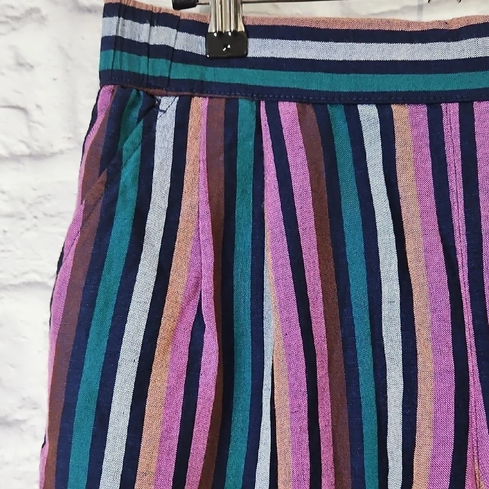 a new day Vibrant Striped High Waist Shorts